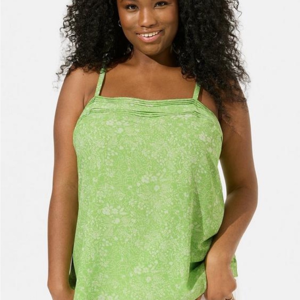 Torrid Lime Green Floral Camisole